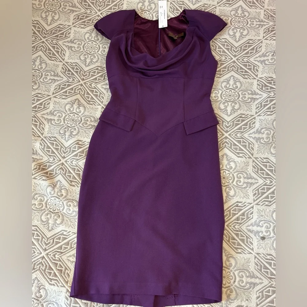 Single Deep Purple Midi Dress - Picture 2 of 4